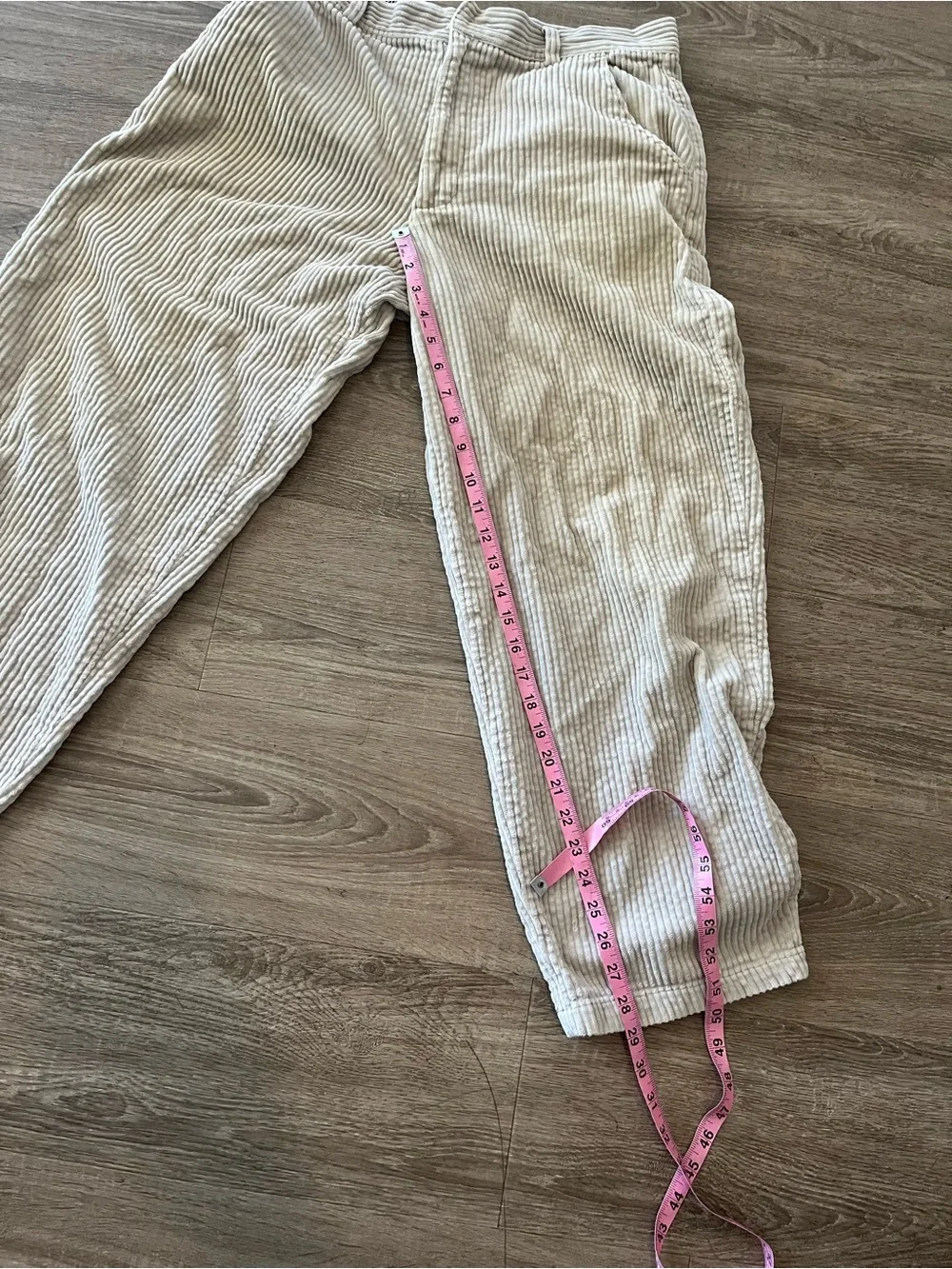 Reunion Cream Corduroy Pants Mens 34x30 Beige Wide Wale Relaxed Baggy Y2K Skate